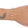 Cultured Pearl Bracelet 14K Gold 8.25 Length worn