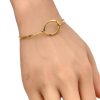 Diamond Accent Bangle Bracelet 14K Gold worn