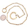 Edwardian Era Watch Chain 14K Gold 14 Length size