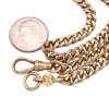 Edwardian Watch Chain Necklace 14K Solid Curb Link 22 Length clasp