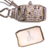 Elgin Sapphire & Diamond Ladies Art Deco Watch 18K open back