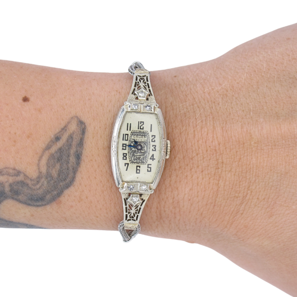 Gruen Ladies Art Deco Watch 14K Worn