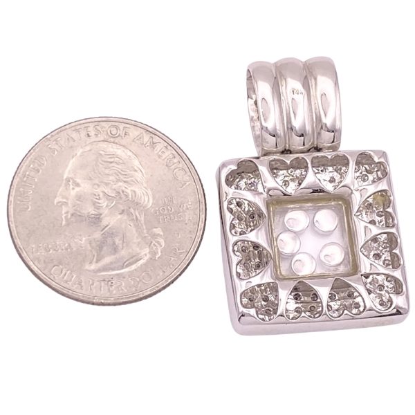 Happy Style Floating Diamond Pendant 14K Gold back