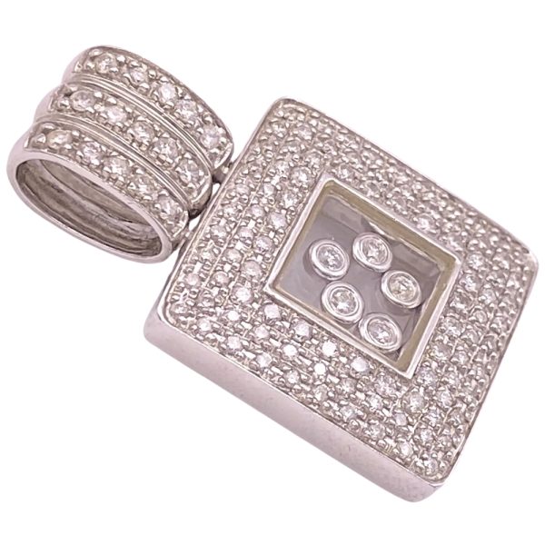 Happy Style Floating Diamond Pendant 14K Gold side