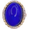 Lapis Lazuli Ring with Diamond Accents 14K Gold
