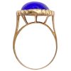Lapis Lazuli Ring with Diamond Accents 14K Gold profile