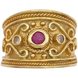 Le Vian Ruby Wide Band Ring 18K Gold