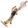 Moving Lamp Post With Dapper Gentleman Reveler Charm 14K Gold back