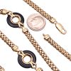 Onyx Woven Box Necklace 14K Gold 24 Length close up and size