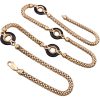 Onyx Woven Box Necklace 14K Gold 24 Length full