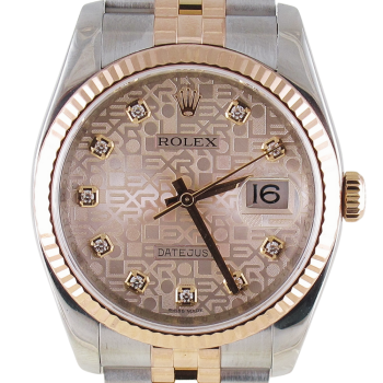 Pre-Owned Rolex 36MM Datejust (Circa 2010)Rose Gold And Stainless Steel 116231
