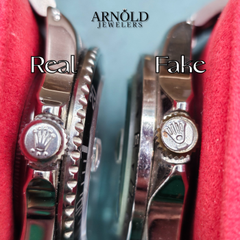 Real vs Fake Rolex Crown