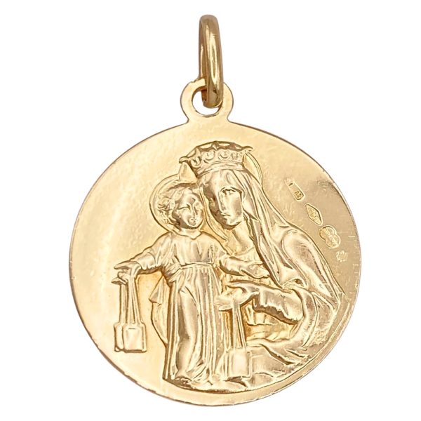 Reversible Faith Medallion 18K Gold Pendant back