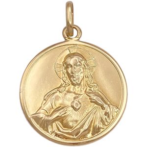 Reversible Faith Medallion 18K Gold Pendant front