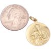 Reversible Faith Medallion 18K Gold Pendant size