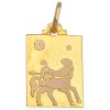 Sagittarius Zodiac Pendant Charm 18K Gold