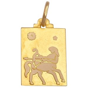 Sagittarius Zodiac Pendant Charm 18K Gold