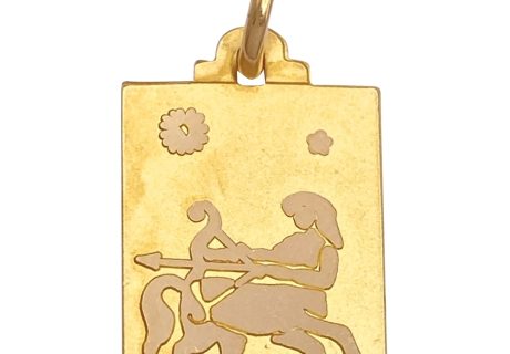 Sagittarius Zodiac Pendant Charm 18K Gold