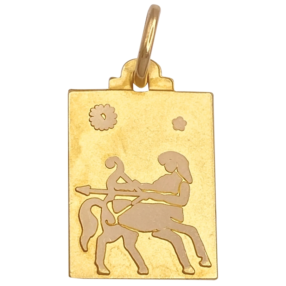 Sagittarius Zodiac Pendant Charm 18K Gold