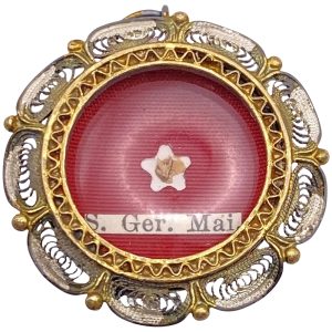 Saint Germaine Reliquary with Certificate of Authenticity 1965