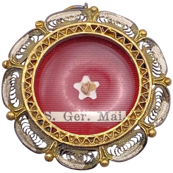 Saint Germaine Reliquary with Certificate of Authenticity 1965