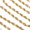 Solid Rope Chain Necklace 14K Gold 23.5 Length links
