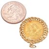 US 1900 Liberty Head Half Eagle Gold Coin Pendant in 14K Gold Frame back