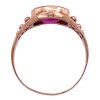 Victorian Era Lab Ruby Ring 10K Rose Gold profile