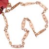 Victorian Muff Guard Necklace 14K Rose Gold 71 Length links