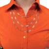 Victorian Muff Guard Necklace 14K Rose Gold 71 Length worn triple wrapped