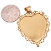 Vintage Cultured Pearl Heart Pendant 14K Gold back