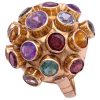 Vintage Gemstone Sputnik Ring 14K Gold side