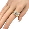Vintage Shriners Ring with Diamond & Enamel Accents 14K Gold worn