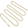 Wheat Chain Necklace 14K Gold 22 Length