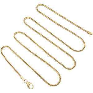 Wheat Chain Necklace 14K Gold 22 Length