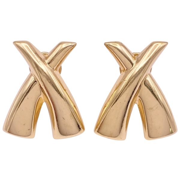 X Kiss Statement Earrings 14K Gold