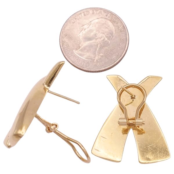 X Kiss Statement Earrings 14K Gold size