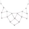 0.64ctw Diamond Geometric Bib Necklace 14K White Gold close up