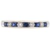 0.64ctw Diamond & Sapphire Band Ring 14K White Gold
