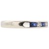 0.64ctw Diamond & Sapphire Band Ring 14K White Gold side