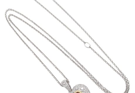 0.71ctw Ruby Heart Necklace with Diamond Halo 14K Gold full