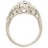 1.11ctw Ceylon Sapphire Detailed Art Deco Ring 18K Profile