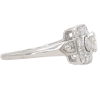 1.21ctw Three-Stone Diamond Art Deco Ring Platinum Side