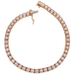 1.50ctw Diamond Tennis Bracelet 14K Two-Tone Gold