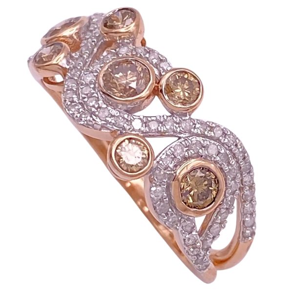 1.71ctw Chocolate Diamond Bubble Band Ring 10K Gold side