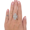 1.86ctw Diamond Edwardian Navette Ring 18K White Gold Modeled