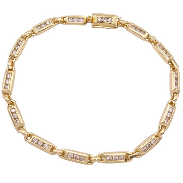 1.92ctw Channel Set Diamond Bracelet 14K Gold