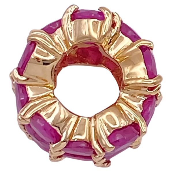10.0ctw Natural Ruby Pendant 14K Gold side