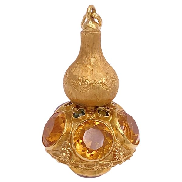 19.62ctw Jeweled Bauble Charm or Pendant 18K Gold