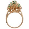 2.11ctw Emerald Swirl Cluster Ring 14K Gold profile